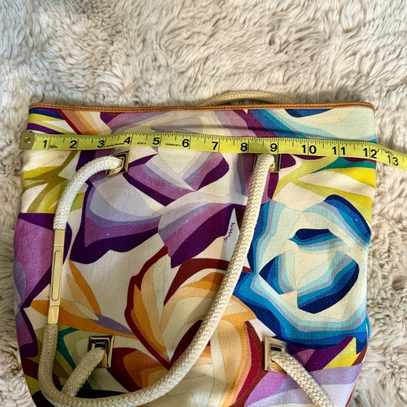 Missoni Multicolor Abstract Bucket leather canvas Shoulder Bag - Picture 13 of 15